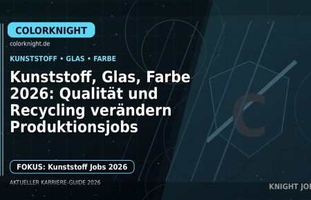 Kunststoff, Glas, Farbe 2026: Qualität und Recycling verändern Produktionsjobs: Der Karriere-Guide für Kunststoffe, Glas, Farbe und Lacke